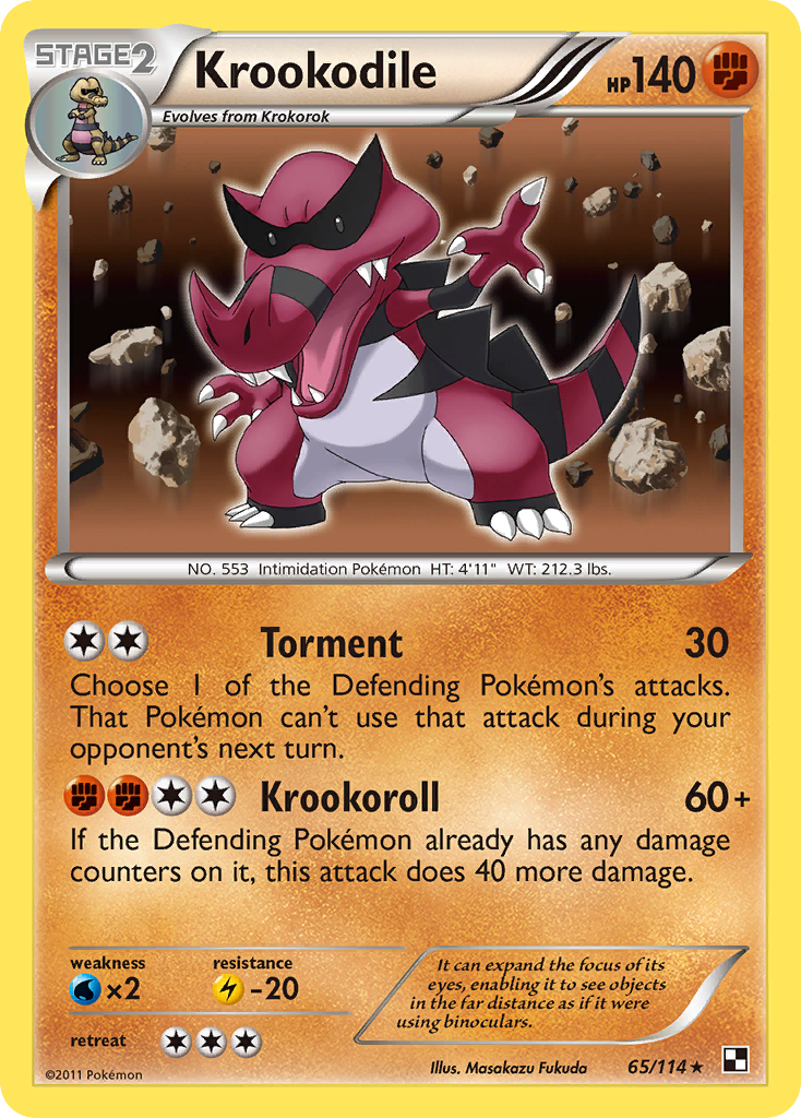 Krookodile (65/114) [Black & White: Base Set] - The Mythic Store | 24h Order Processing