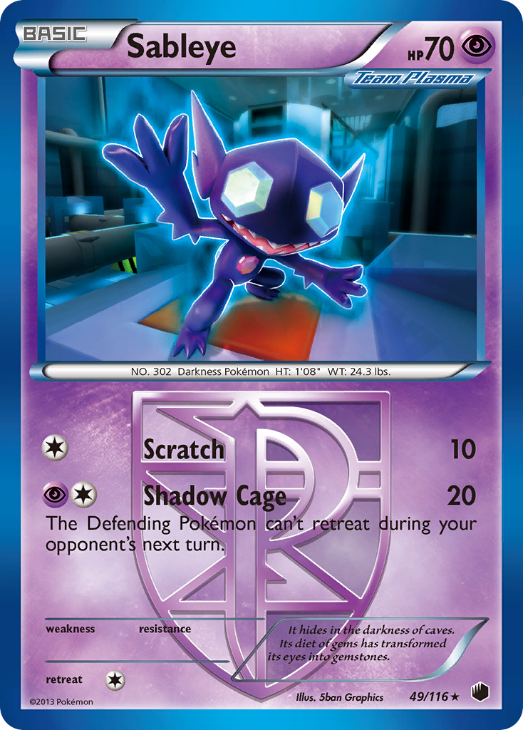 Sableye (49/116) [Black & White: Plasma Freeze] - The Mythic Store | 24h Order Processing
