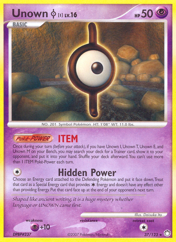 Unown I (37/123) [Diamond & Pearl: Mysterious Treasures] - The Mythic Store | 24h Order Processing