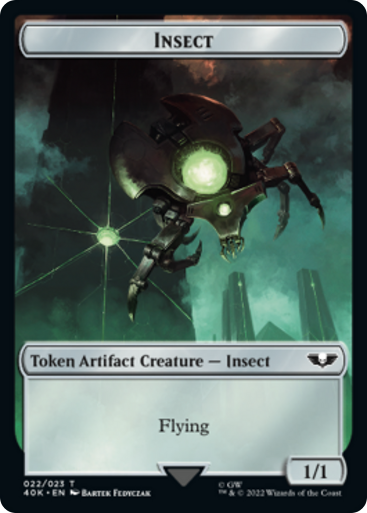 Necron Warrior // Insect Double-Sided Token [Warhammer 40,000 Tokens] - The Mythic Store | 24h Order Processing