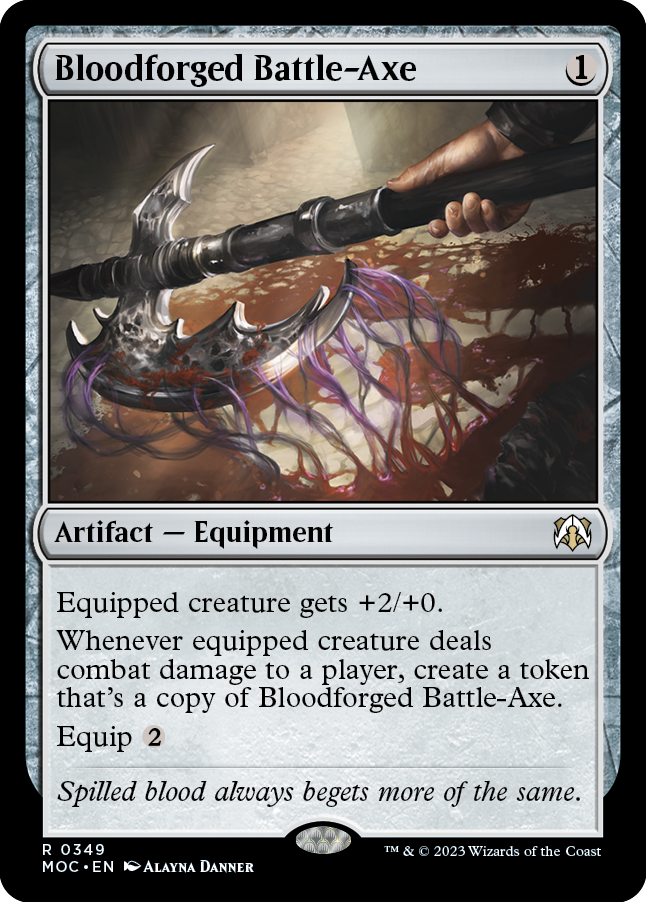 Bloodforged Battle-Axe [March of the Machine Commander] - The Mythic Store | 24h Order Processing