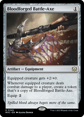 Bloodforged Battle-Axe [March of the Machine Commander] - The Mythic Store | 24h Order Processing
