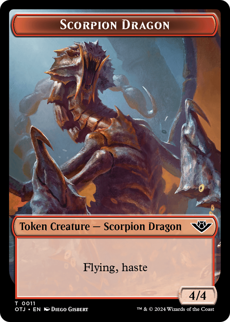 Scorpion Dragon // Plot Double-Sided Token [Outlaws of Thunder Junction Tokens] - The Mythic Store | 24h Order Processing