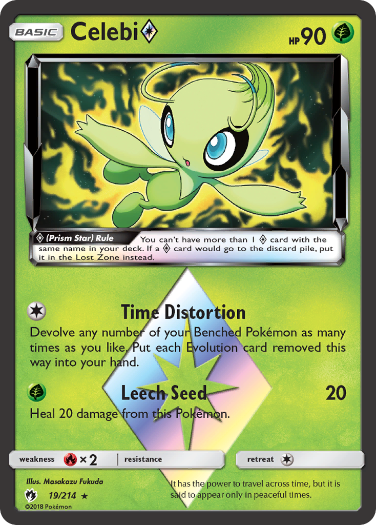 Celebi (19/214) (Prism Star) [Sun & Moon: Lost Thunder] - The Mythic Store | 24h Order Processing
