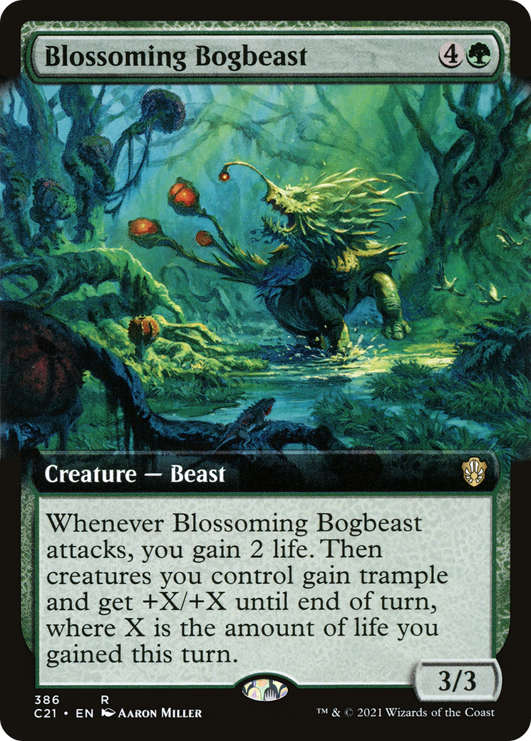 Blossoming Bogbeast (Extended Art) [Commander 2021] - The Mythic Store | 24h Order Processing