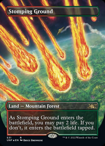 Stomping Ground (Borderless) (Galaxy Foil) [Unfinity] - The Mythic Store | 24h Order Processing
