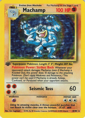 Machamp (8/102) (Shadowed Border) [Base Set 1st Edition] - The Mythic Store | 24h Order Processing