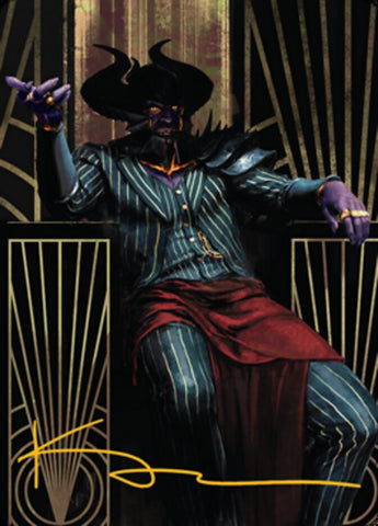 Ob Nixilis, the Adversary 2 Art Card (Gold-Stamped Signature) [Streets of New Capenna Art Series] - The Mythic Store | 24h Order Processing