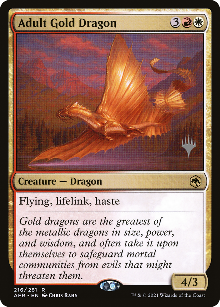 Adult Gold Dragon (Promo Pack) [Dungeons & Dragons: Adventures in the Forgotten Realms Promos] - The Mythic Store | 24h Order Processing