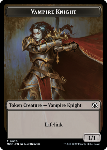 Vampire Knight // Soldier Double-Sided Token [March of the Machine Commander Tokens] - The Mythic Store | 24h Order Processing