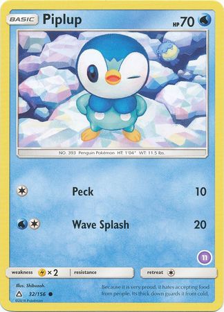 Piplup (32/156) (Deck Exclusive #11) [Sun & Moon: Trainer Kit - Alolan Sandslash] - The Mythic Store | 24h Order Processing