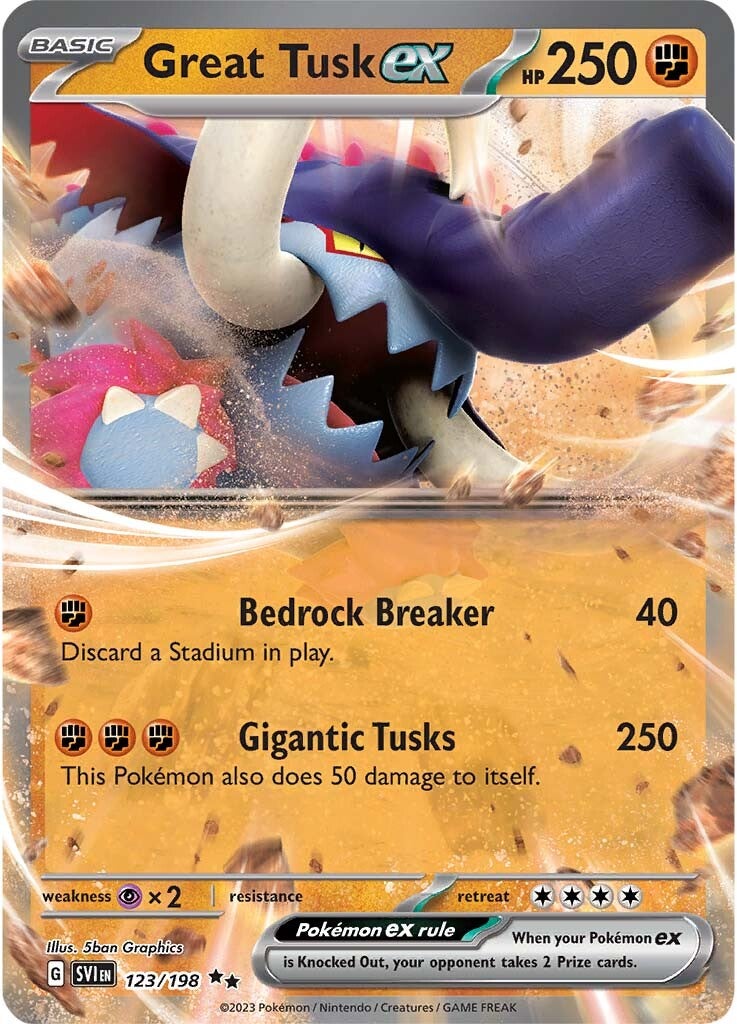 Great Tusk ex (123/198) [Scarlet & Violet: Base Set] - The Mythic Store | 24h Order Processing