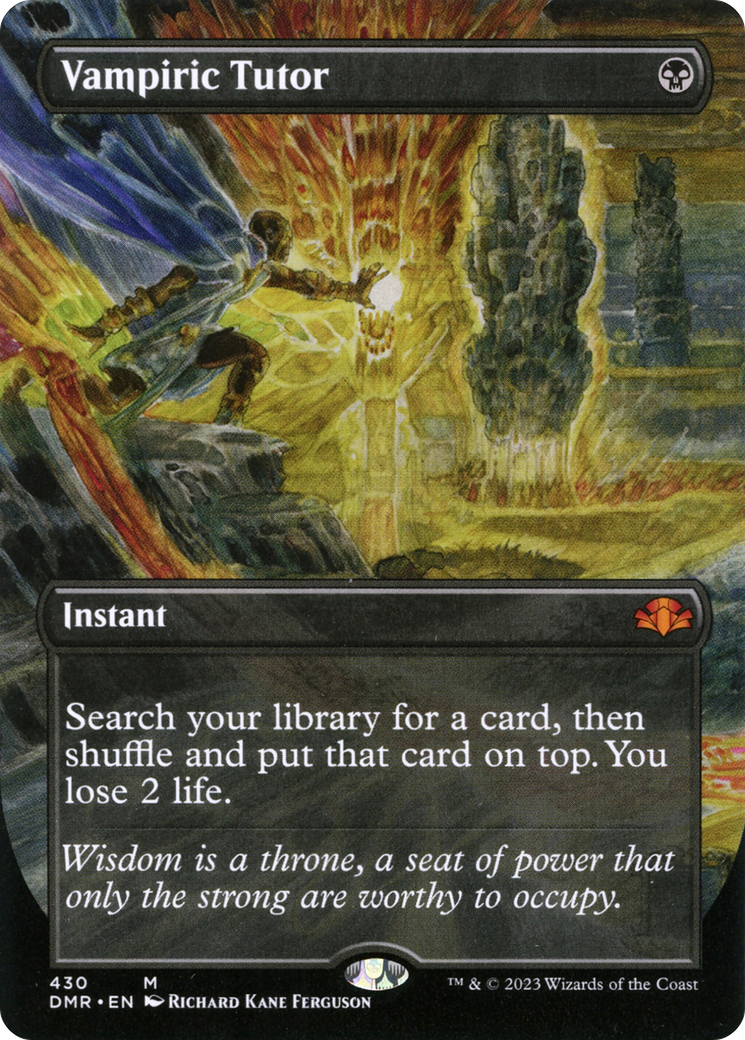 Vampiric Tutor (Borderless Alternate Art) [Dominaria Remastered] - The Mythic Store | 24h Order Processing