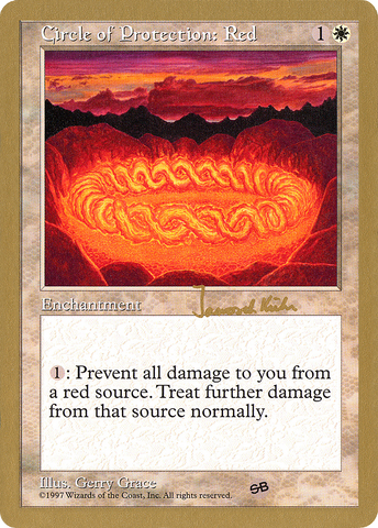 Circle of Protection: Red (Janosch Kuhn) (SB) [World Championship Decks 1997] - The Mythic Store | 24h Order Processing