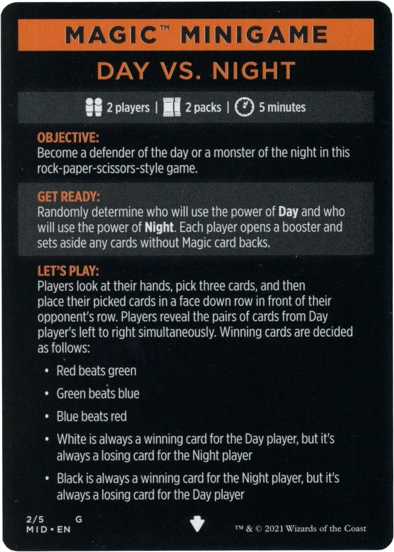 Day Vs. Night (Magic Minigame) [Innistrad: Midnight Hunt Minigame] - The Mythic Store | 24h Order Processing