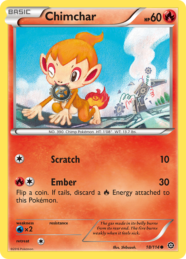 Chimchar (18/114) [XY: Steam Siege] - The Mythic Store | 24h Order Processing