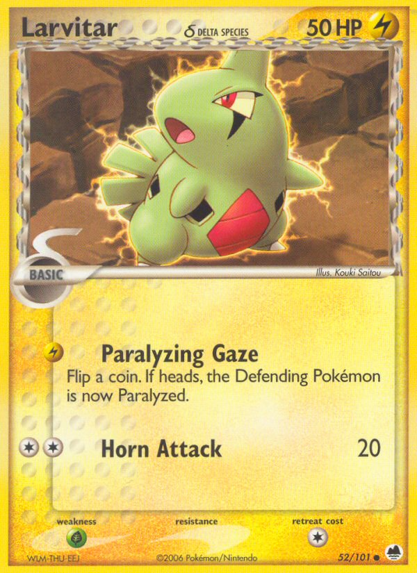 Larvitar (52/101) (Delta Species) [EX: Dragon Frontiers] - The Mythic Store | 24h Order Processing