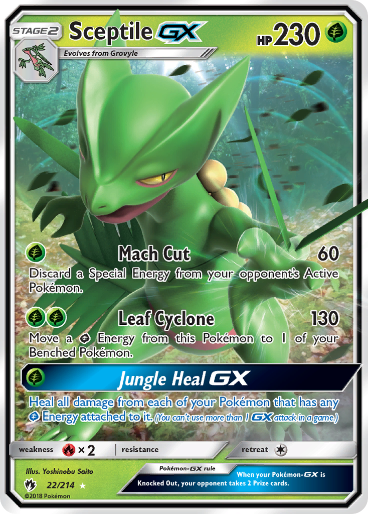 Sceptile GX (22/214) [Sun & Moon: Lost Thunder] - The Mythic Store | 24h Order Processing