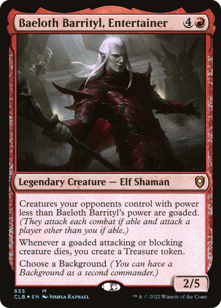 Baeloth Barrityl, Entertainer [Commander Legends: Battle for Baldur's Gate] - The Mythic Store | 24h Order Processing