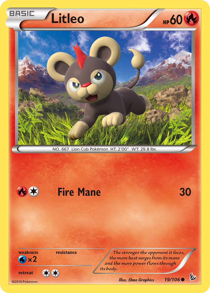 Litleo (19/106) [XY: Flashfire] - The Mythic Store | 24h Order Processing