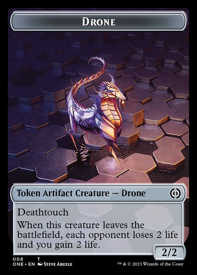 Phyrexian Mite (011) // Drone Double-Sided Token [Phyrexia: All Will Be One Tokens] - The Mythic Store | 24h Order Processing