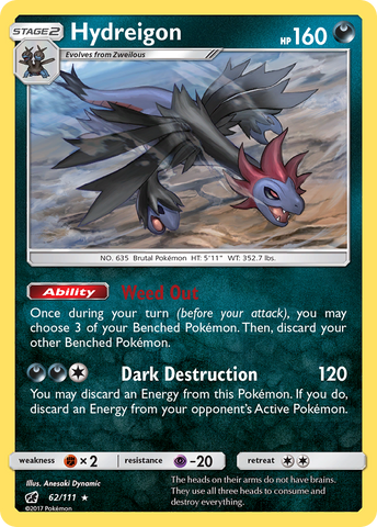 Hydreigon (62/111) [Sun & Moon: Crimson Invasion] - The Mythic Store | 24h Order Processing