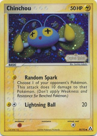 Chinchou (50/92) (Stamped) [EX: Legend Maker] - The Mythic Store | 24h Order Processing