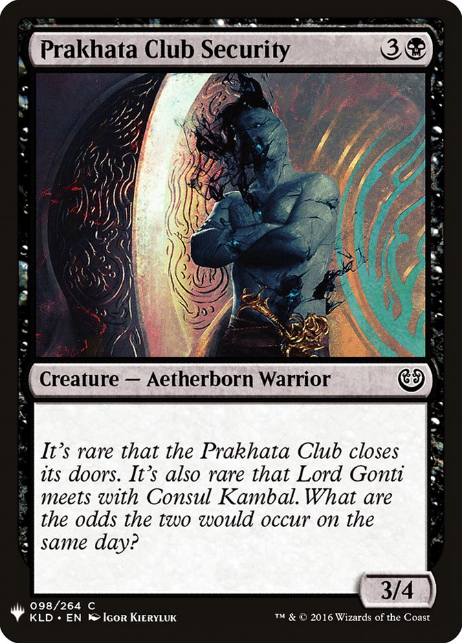 Prakhata Club Security [Mystery Booster] - The Mythic Store | 24h Order Processing