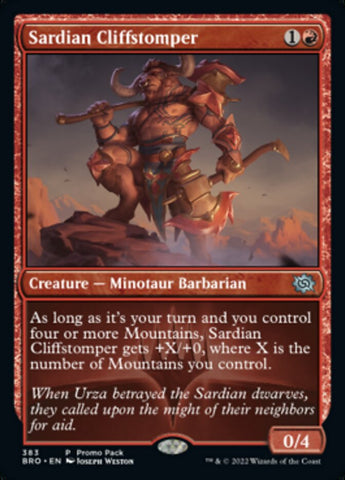 Sardian Cliffstomper (Promo Pack) [The Brothers' War Promos] - The Mythic Store | 24h Order Processing