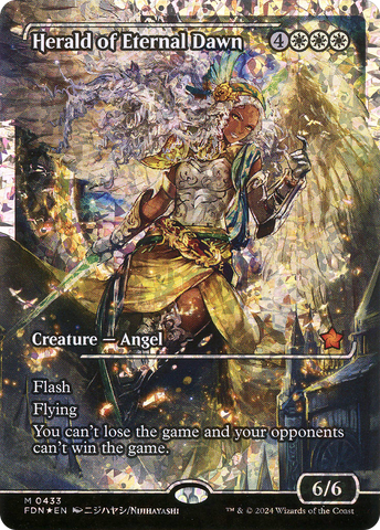 Herald of Eternal Dawn (Showcase) (Fracture Foil) (Japanese) [Foundations] - The Mythic Store | 24h Order Processing