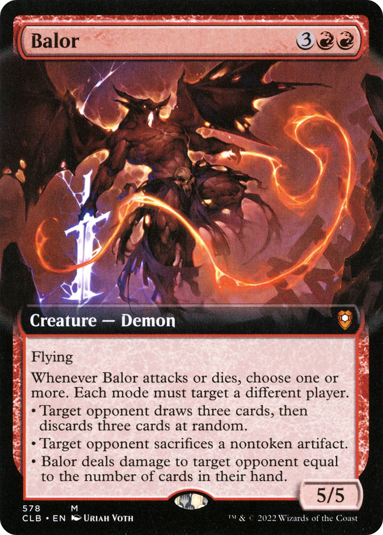 Balor (Extended Art) [Commander Legends: Battle for Baldur's Gate] - The Mythic Store | 24h Order Processing