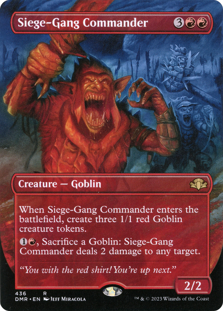 Siege-Gang Commander (Borderless Alternate Art) [Dominaria Remastered] - The Mythic Store | 24h Order Processing
