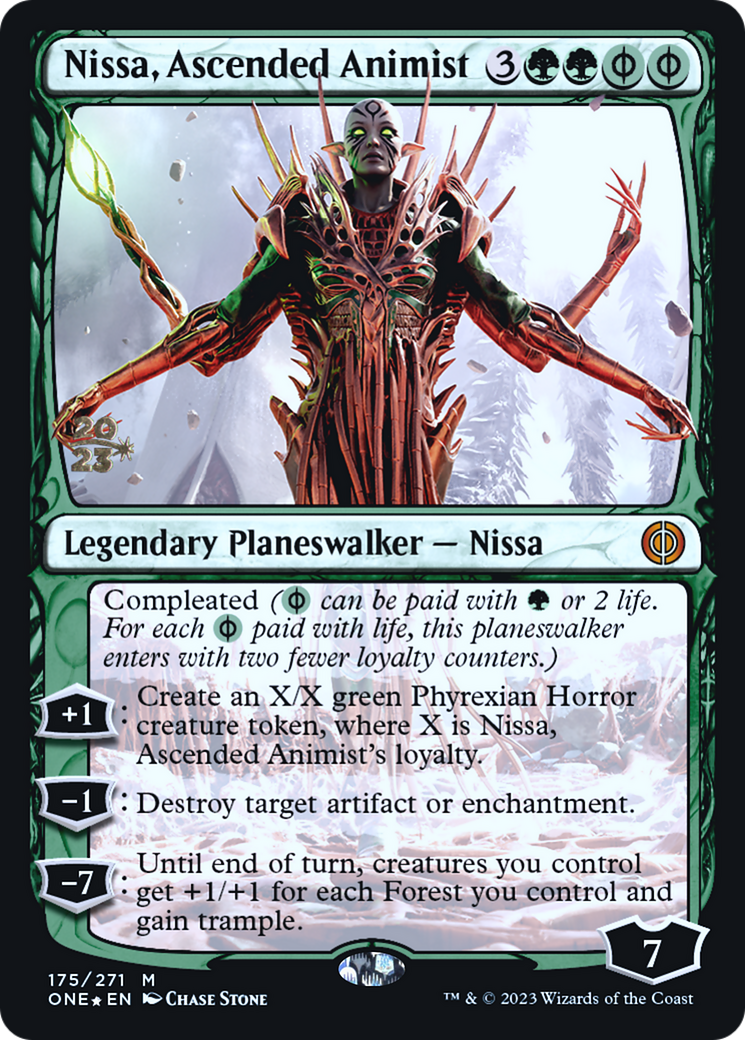 Nissa, Ascended Animist [Phyrexia: All Will Be One Prerelease Promos] - The Mythic Store | 24h Order Processing