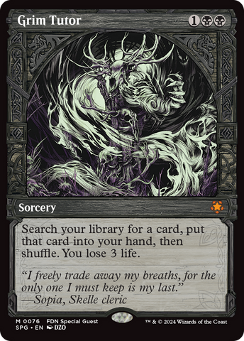 Grim Tutor (Showcase) [Foundations Special Guests] - The Mythic Store | 24h Order Processing