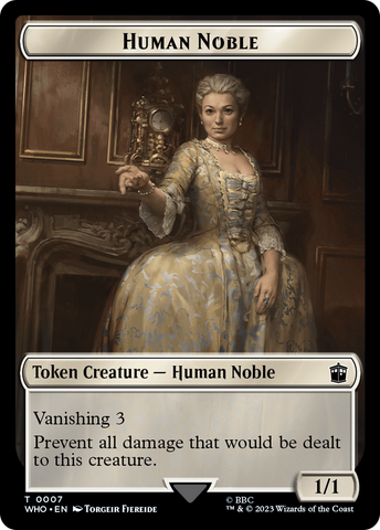 Human Noble // Mark of the Rani Double-Sided Token [Doctor Who Tokens] - The Mythic Store | 24h Order Processing
