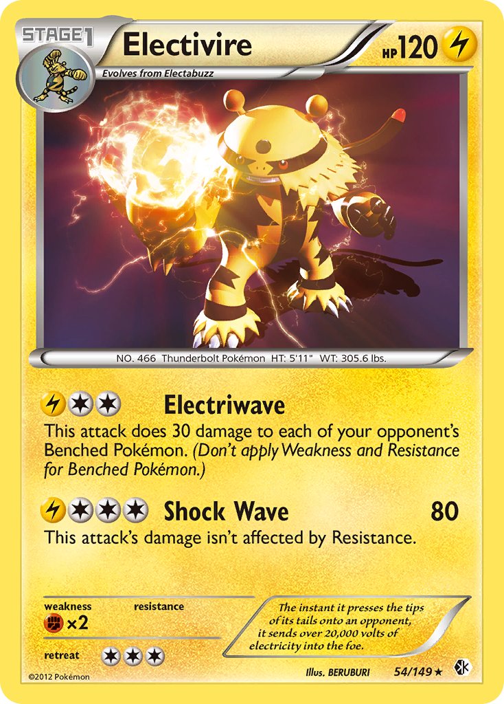 Electivire (54/149) (Cosmos Holo) (Blister Exclusive) [Black & White: Boundaries Crossed] - The Mythic Store | 24h Order Processing