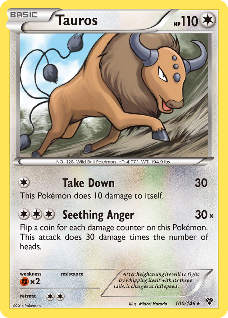 Tauros (100/146) [XY: Base Set] - The Mythic Store | 24h Order Processing