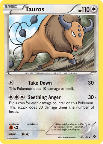 Tauros (100/146) [XY: Base Set] - The Mythic Store | 24h Order Processing