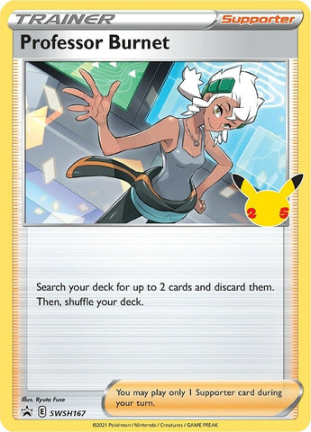Professor Burnet (SWSH167) (25th Anniversary Stamp) [Sword & Shield: Black Star Promos] - The Mythic Store | 24h Order Processing