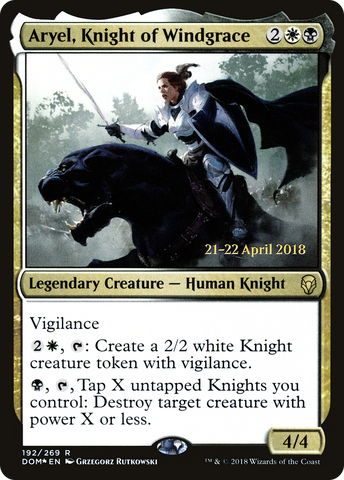 Aryel, Knight of Windgrace [Dominaria Prerelease Promos] - The Mythic Store | 24h Order Processing