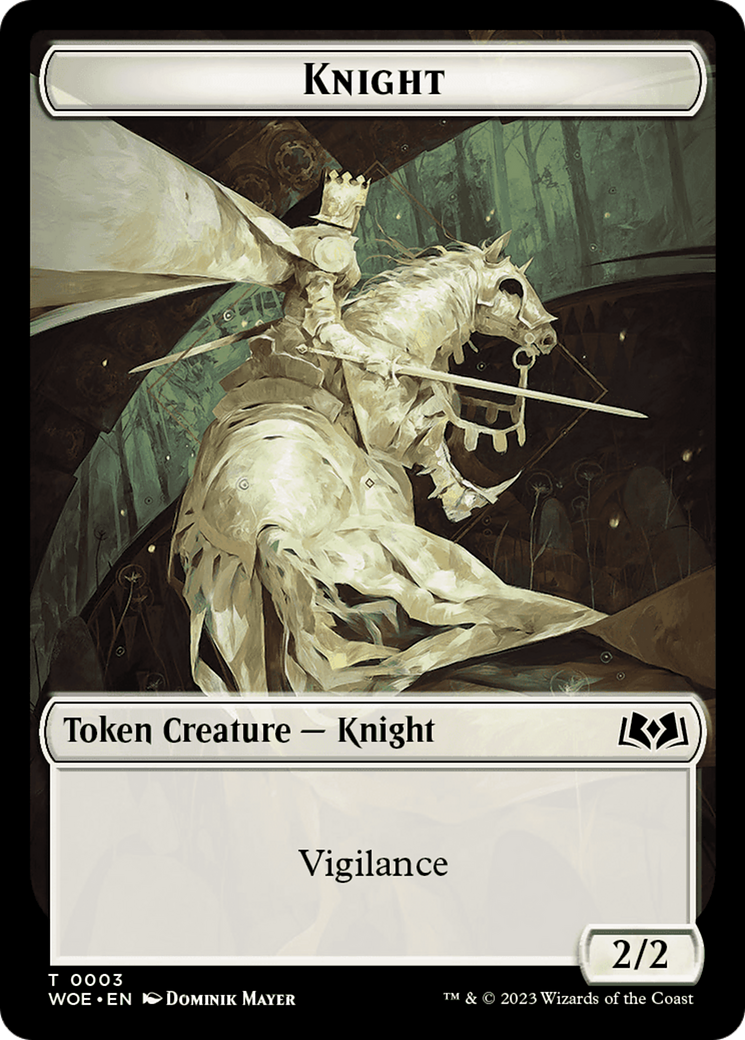 Knight // Food (0012) Double-Sided Token [Wilds of Eldraine Tokens] - The Mythic Store | 24h Order Processing