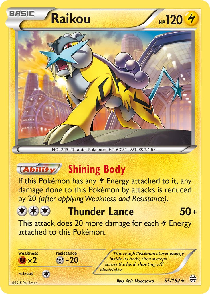 Raikou (55/162) (Cosmos Holo) (Blister Exclusive) [XY: BREAKthrough] - The Mythic Store | 24h Order Processing