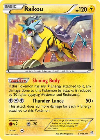 Raikou (55/162) (Cosmos Holo) (Blister Exclusive) [XY: BREAKthrough] - The Mythic Store | 24h Order Processing