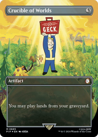 Crucible of Worlds (Borderless) (Surge Foil) [Fallout] - The Mythic Store | 24h Order Processing