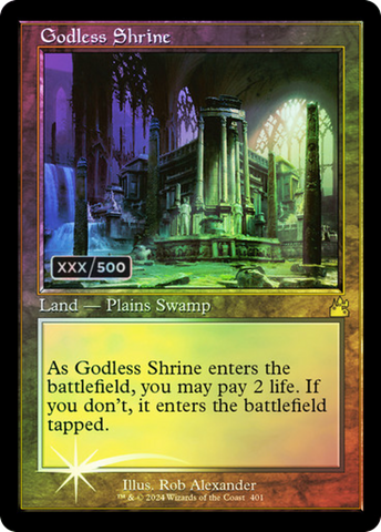 Godless Shrine (Retro) (Serialized) [Ravnica Remastered] - The Mythic Store | 24h Order Processing