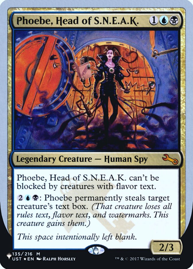 Phoebe, Head of S.N.E.A.K. (Unfinity Foil Edition) [The List] - The Mythic Store | 24h Order Processing
