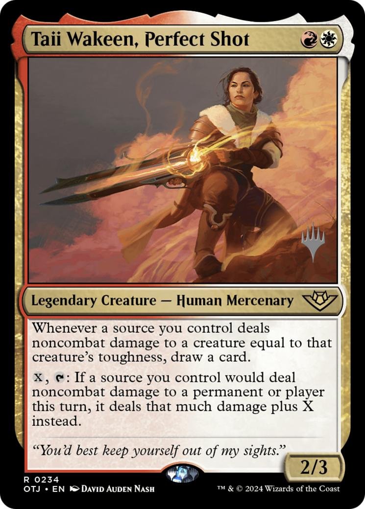 Taii Wakeen, Perfect Shot (Promo Pack) [Outlaws of Thunder Junction Promos] - The Mythic Store | 24h Order Processing