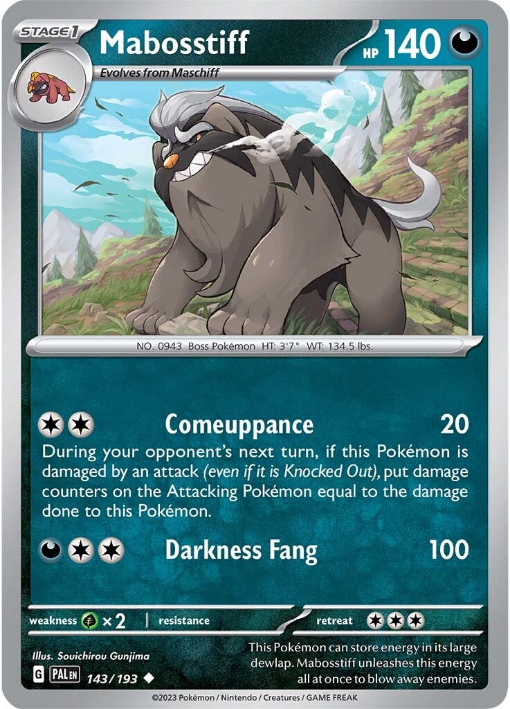 Mabosstiff (143/193) [Scarlet & Violet: Paldea Evolved] - The Mythic Store | 24h Order Processing