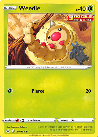 Weedle (001/198) [Sword & Shield: Chilling Reign] - The Mythic Store | 24h Order Processing