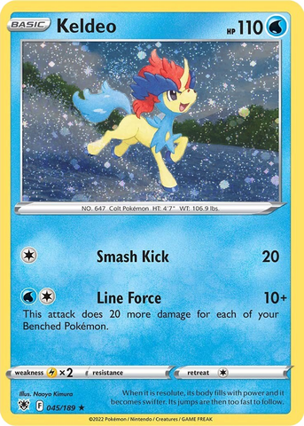 Keldeo (045/189) (Cosmos Holo) [Sword & Shield: Astral Radiance] - The Mythic Store | 24h Order Processing
